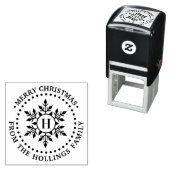Fröhliche Weihnachtsgrüße Schneeflocke Name Anfang Permastempel (Beispiel)