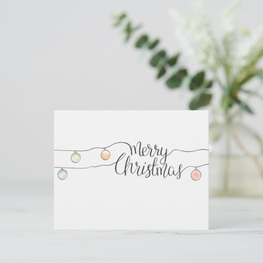 Fröhliche Weihnachtskalligraphie mit einer Urlaubs (Stehend Vorderseite)