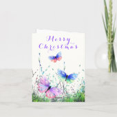 Fröhliche Weihnachtskarte farbenfrohe Schmetterlin Karte (Rückseite)