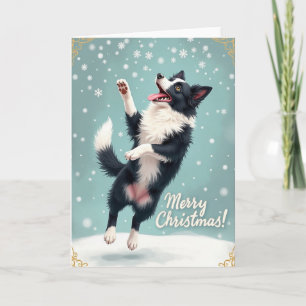 Fröhliche Weihnachtskarte für Hunde Karte