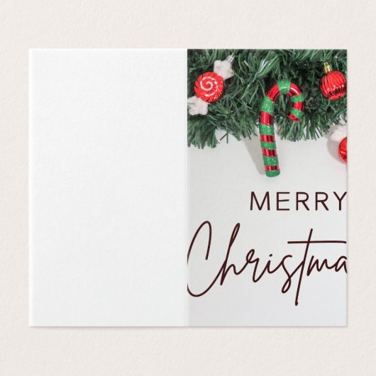 fröhliche Weihnachtskarten (Außenseite Aufgefaltet)