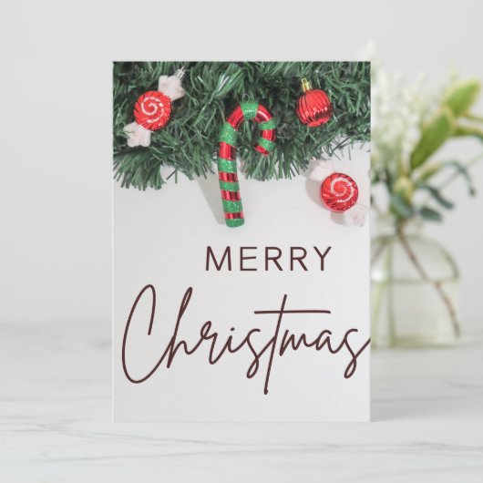 fröhliche Weihnachtskarten Einladung (Stehend Vorderseite)