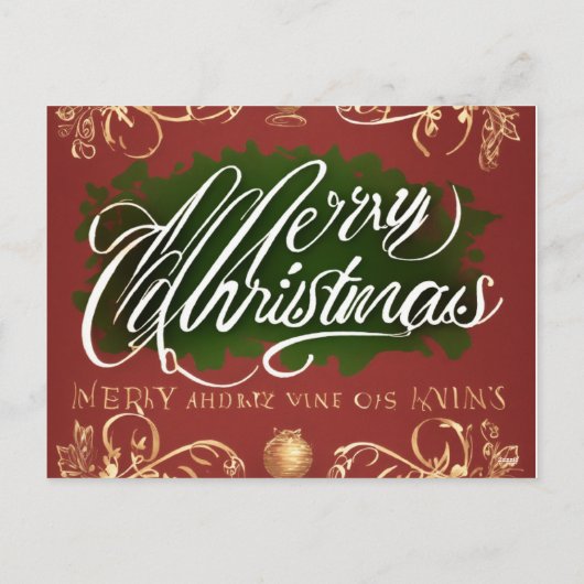 fröhliche Weihnachtskarten Feiertagspostkarte (Rückseite)