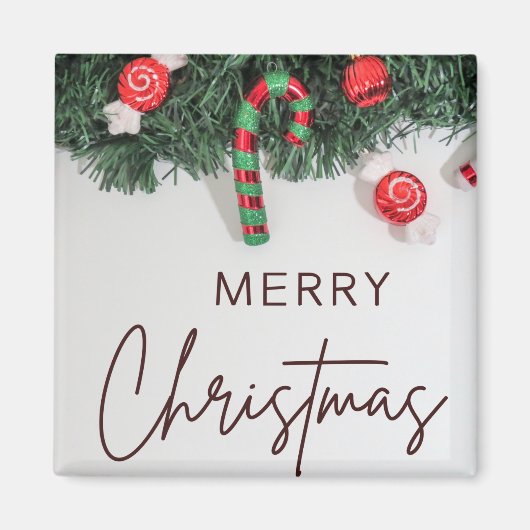 fröhliche Weihnachtskarten Magnet (Vorne)