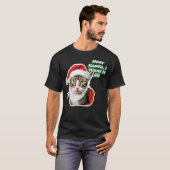 Fröhliche Weihnachtskatzen mit Geschenken - Feierl T-Shirt (Vorne ganz)