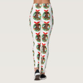 fröhliche Weihnachtskobra-Schlange Leggings (Rückseite)