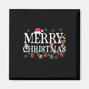 Fröhliche Weihnachtslichter Weihnachtsmann Hut Xma Magnet