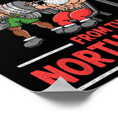 Fröhliche Weihnachtsliftmen aus dem Nordschweizer  Poster (Ecke)