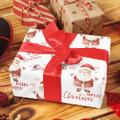 Fröhliche Weihnachtsmann Ho Ho Ho Frohe Weihnachte Geschenkpapier