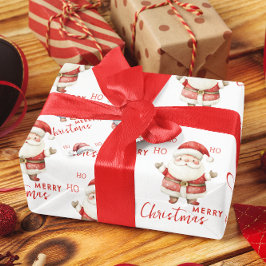 Fröhliche Weihnachtsmann Ho Ho Ho Frohe Weihnachte Geschenkpapier