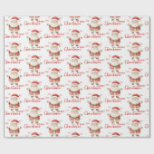 Fröhliche Weihnachtsmann Ho Ho Ho Frohe Weihnachte Geschenkpapier (Flach)