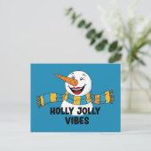 Fröhliche Weihnachtsmann-Vibes Postkarte (Stehend Vorderseite)