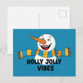 Fröhliche Weihnachtsmann-Vibes Postkarte (Vorne/Hinten)