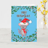 fröhliche Weihnachtsmäuse witzige Weihnachtsfeiern Karte (Gelbe Blume)