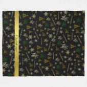 fröhliche Weihnachtsnachtsvorlage Fleecedecke (Vorderseite (Horizontal))