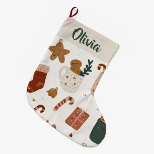 Fröhliche Weihnachtspattern-Socke mit individuelle Großer Weihnachtsstrumpf