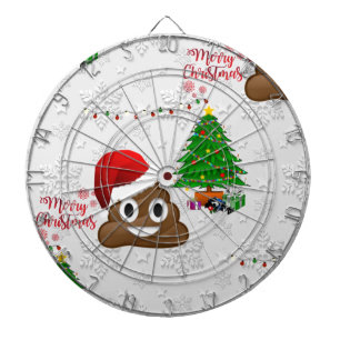 fröhliche Weihnachtspoo emoji Dartscheibe
