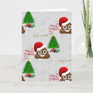 fröhliche Weihnachtspoo emoji Feiertagskarte