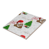 fröhliche Weihnachtspoo emoji Fliese (Seite)