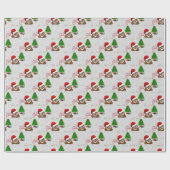 fröhliche Weihnachtspoo emoji Geschenkpapier (Flach)
