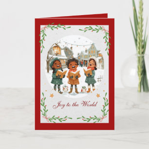 Fröhliche Weihnachtssänger-Weihnachtskarte Feiertagskarte