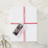 fröhliche Weihnachtsschick Kalligrafie 2 Fotos Col Geschenkanhänger (Mit Garn)