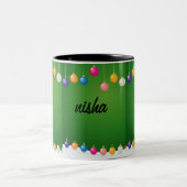 fröhliche Weihnachtsschmuck - Tasse für grünen Kaf (Mittel)