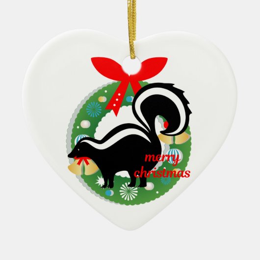 fröhliche Weihnachtsschnupfen Keramik Ornament (Vorne)