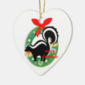 fröhliche Weihnachtsschnupfen Keramik Ornament (Links)