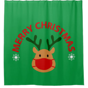 fröhliche Weihnachtsschreie Duschvorhang
