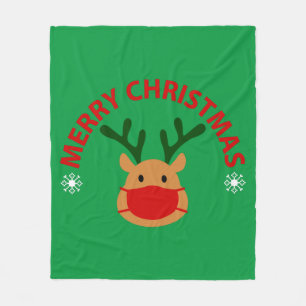 fröhliche Weihnachtsschreie Fleecedecke