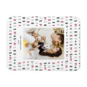 fröhliche Weihnachtsschrift Foto Urlaub Magnet (Horizontal)