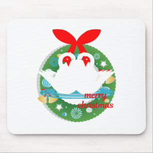 fröhliche Weihnachtsschwäne Mousepad