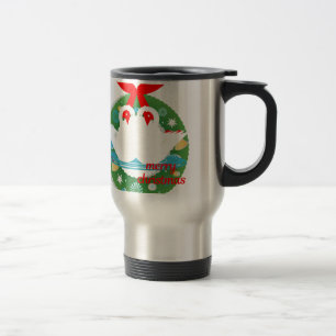 fröhliche Weihnachtsschwäne Reisebecher