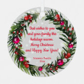 fröhliche Weihnachtssnowflakes Ornament Aus Metall (Vorderseite)