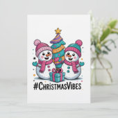 Fröhliche Weihnachtsstimmung Einladung (Stehend Vorderseite)