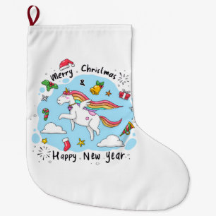 Fröhliche Weihnachtsstrumpf, Einhorn Großer Weihnachtsstrumpf