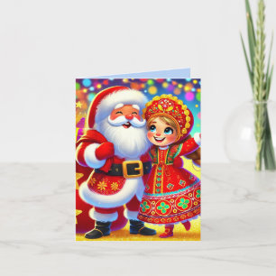 Fröhliche Weihnachtsszene mit Santa