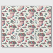 Fröhliche Weihnachtsverpackung Geschenkpapier (Flach)