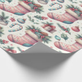 Fröhliche Weihnachtsverpackung Geschenkpapier (Ecke)