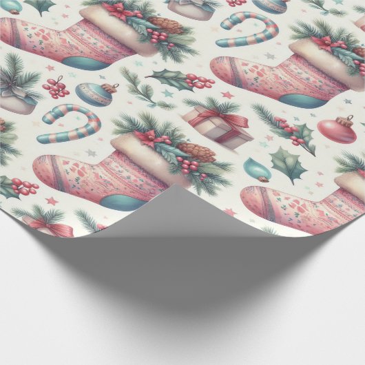 Fröhliche Weihnachtsverpackung Geschenkpapier (Ecke)