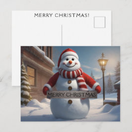 Fröhliche Weihnachtswünsche erfüllt von Freude und Postkarte