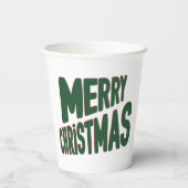 Fröhliche Weihnachtszeitungen Pappbecher (Rückseite)