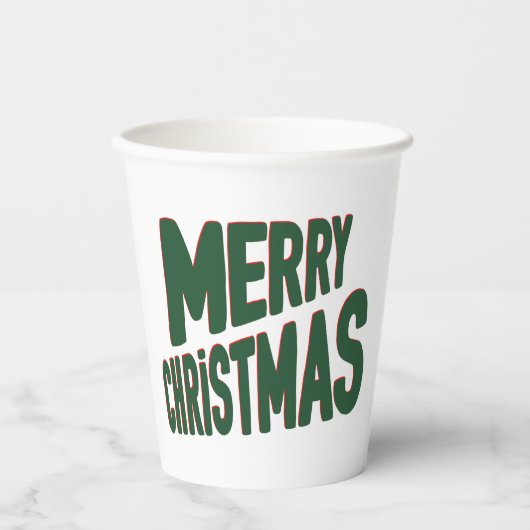 Fröhliche Weihnachtszeitungen Pappbecher (Vorderseite)