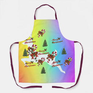 Fröhliche Weihschen Hirsch Regenbogen Urlaub Schürze
