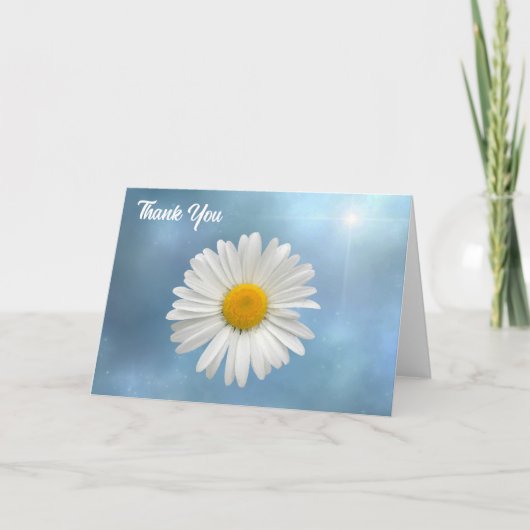 fröhliche Weiße Daisy Dankeskarte (Vorderseite)