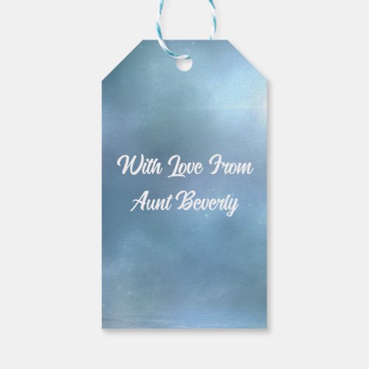 fröhliche Weiße Daisy Geschenkanhänger (Rückseite)