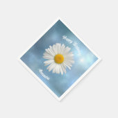 fröhliche Weiße Daisy Serviette (Ecke)