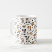 Fröhliche Welpenparade Kaffeetasse (Vorderseite Links)