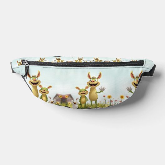 Fröhliche Wiesengang – Bunte Tierfreunde im Frühli Bauchtasche (Ablage )